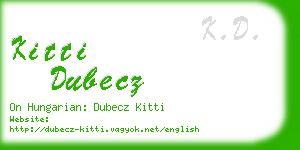 kitti dubecz business card